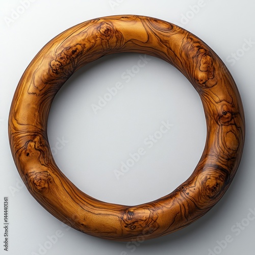 Obraz na płótnie Artisan Olive Wood Ring: A Natural Masterpiece w salonie