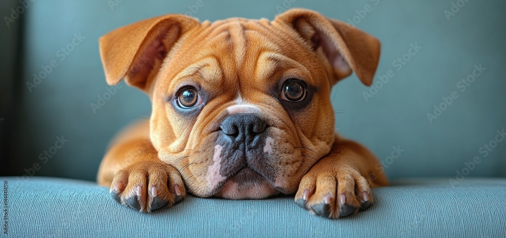 Adorable Bulldog Puppy Portrait