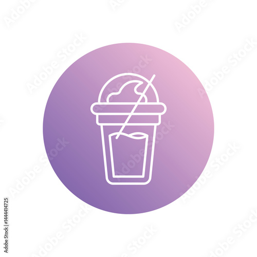 Frappe  icon vector stock illustration
