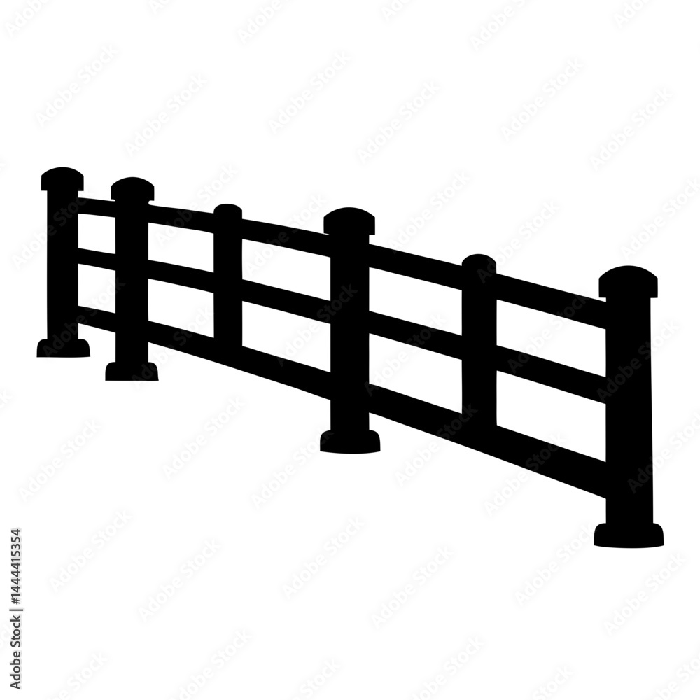 Naklejka premium wooden fence with a fence