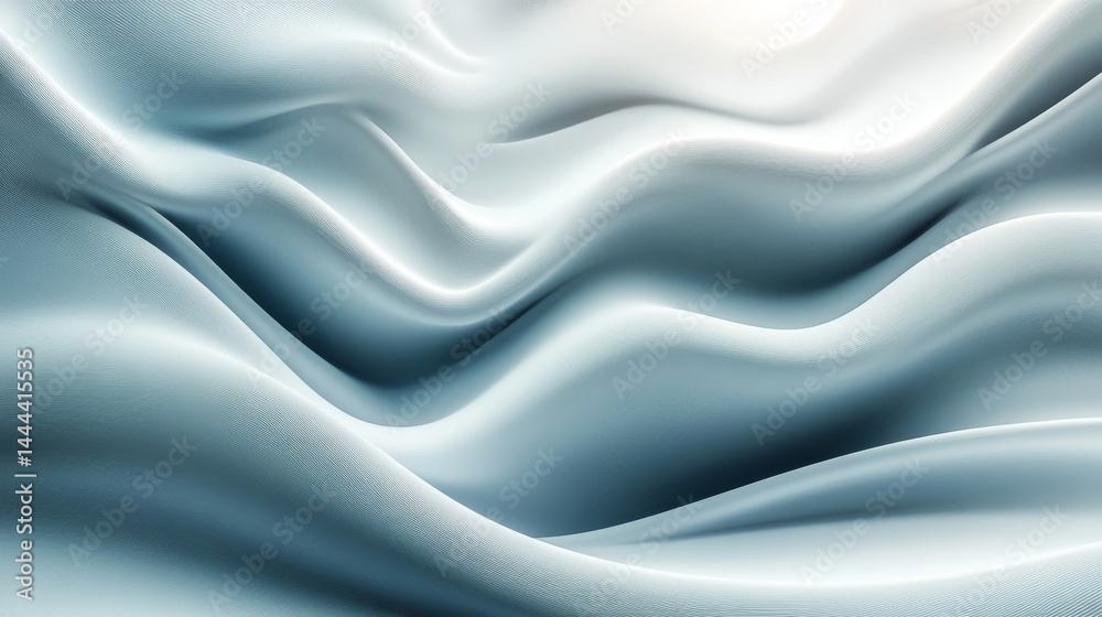 Smooth, flowing folds of light gray fabric. Smooth, flowing folds of light gray fabric.