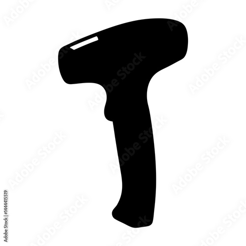 Simple Silhouette of a Barcode Scanner for Inventory Management and Sales