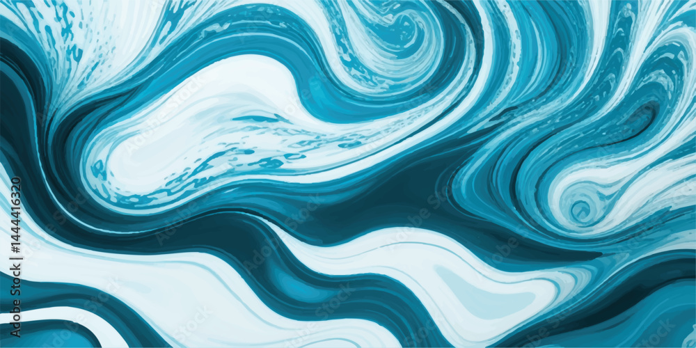 Fototapeta premium Soft white and Blue Watercolor Texture Waves with Transparent Background. Elegant Design for Ocean Wave Graphics. Elegant Transparent white and Blue Watercolor Waves. Ideal Abstract Texture Background