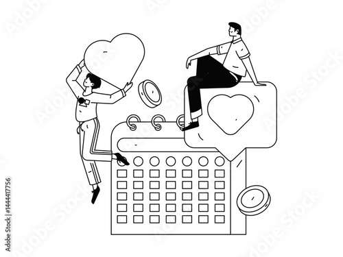 Check-in character flat vector concept operation hand-drawn illustration
