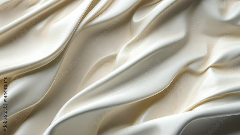 Gentle waves of smooth cream, abstract background texture with soft, clean lines, and a luxurious feel