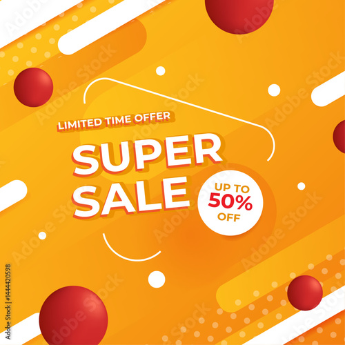 Gradient abstract colored promotional sale banner background