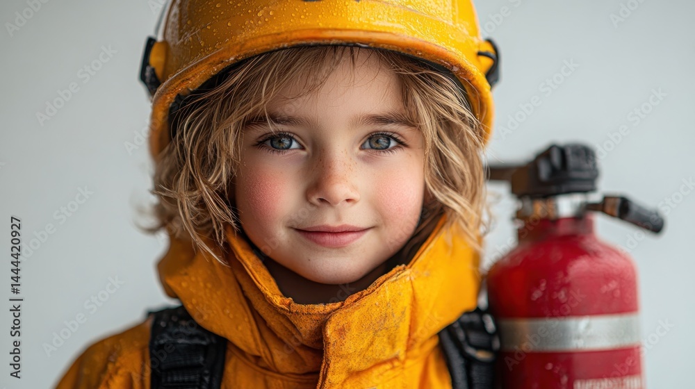 Little Firefighter: A Portrait of Courage and Determination