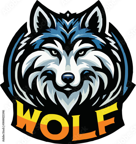 Modern professional wolf logo for a sport team