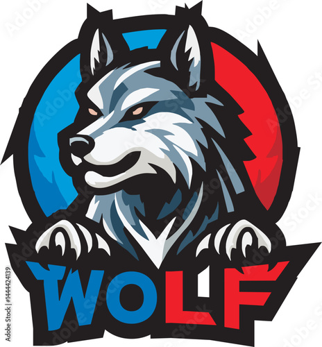 Modern professional wolf logo for a sport team