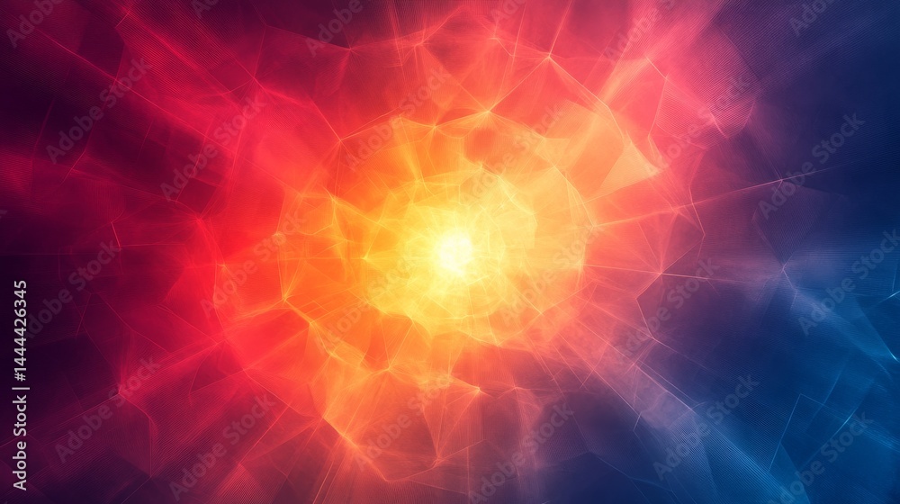 Obraz premium Abstract design with radiating light and vibrant colors.