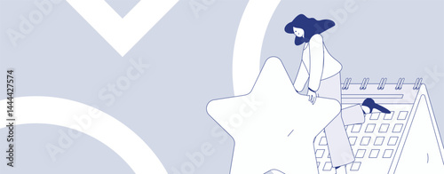 Check-in character flat vector concept operation hand-drawn illustration
