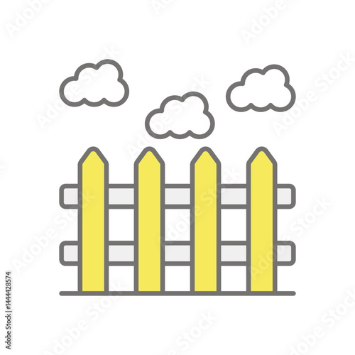 Fence icon vector stock illustration