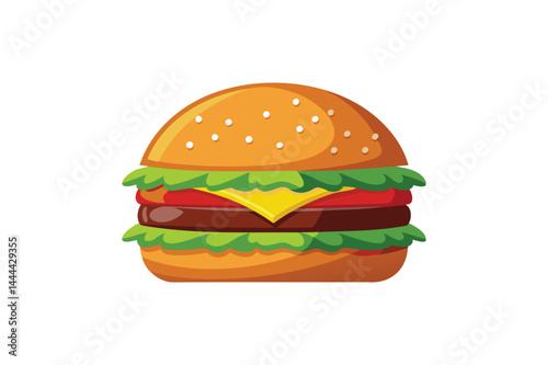 A Hamburger on a white background