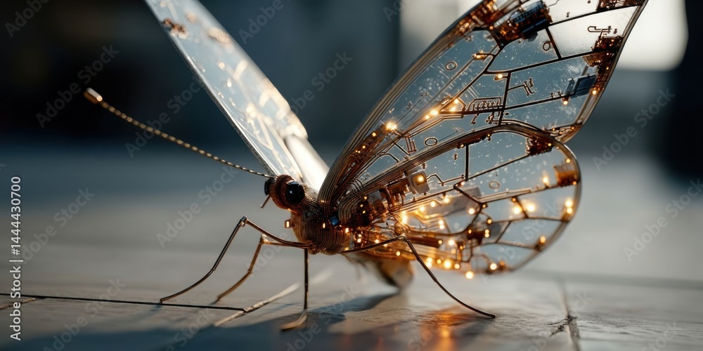 Butterfly Circuit Technology Concept Butterfly Circuit Technology Concept