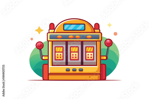 A Slot machine on a white background