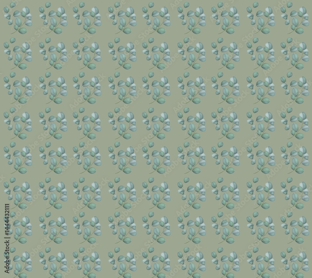 Seamless background with green leaves, seamless pattern with flowers Seamless background with green leaves, seamless pattern with flowers
