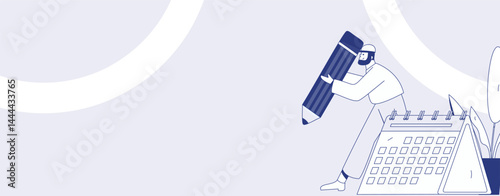 Check-in character flat vector concept operation hand-drawn illustration
