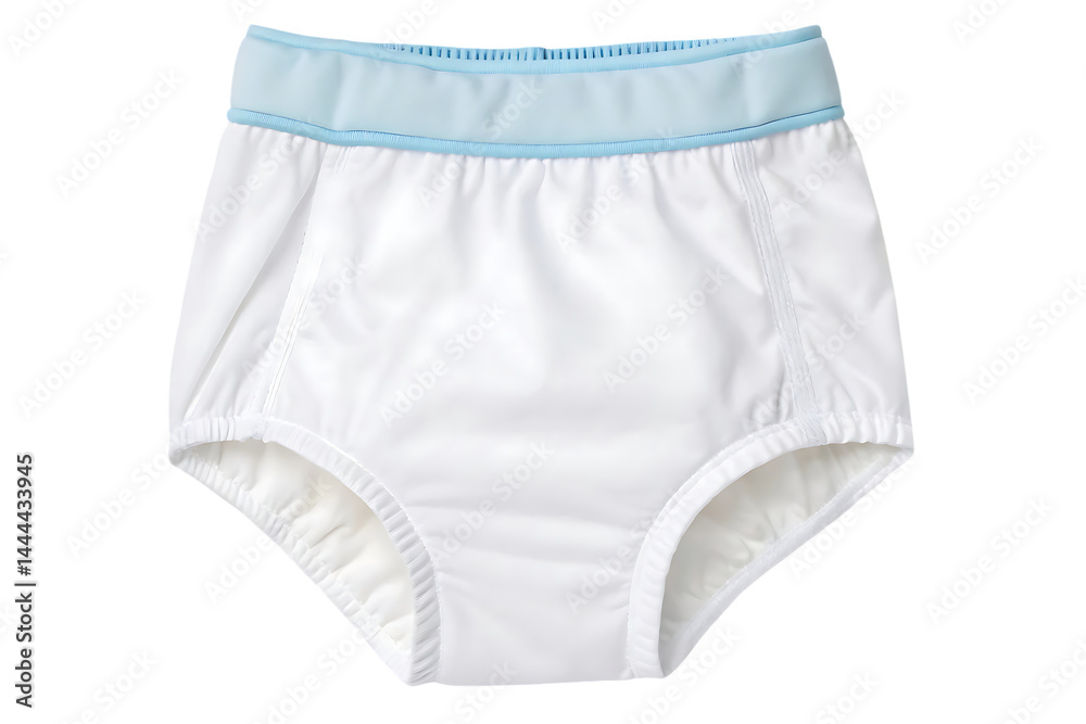 White training pants for toddler potty training on transparent background White training pants for toddler potty training on transparent background