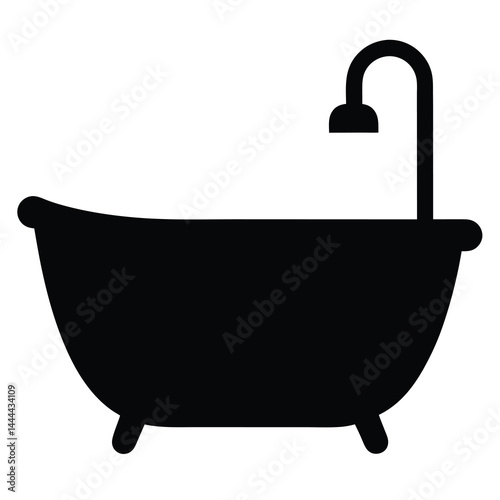 vector illustration of a bath tub