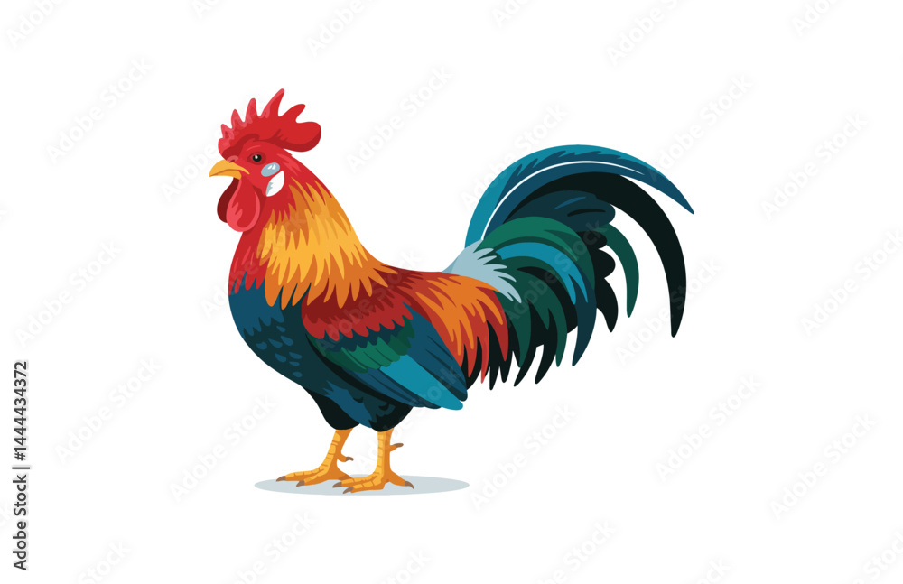 Fototapeta premium A colorful gallo vector art illustration