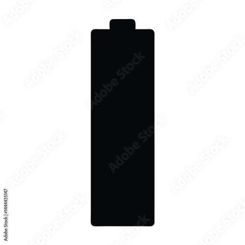 Black silhouette of a battery showing charge level in a simple graphic