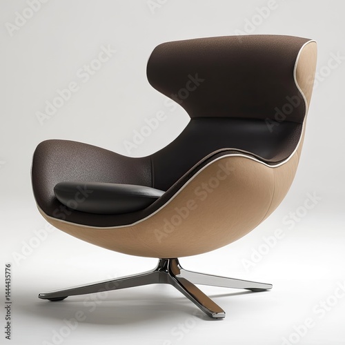 Swivel chair with a flexible base and enhanced mobility.