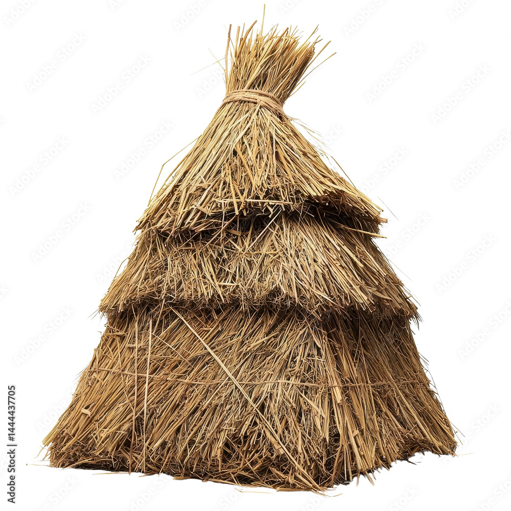 Haystack isolated on a white background. cutout png