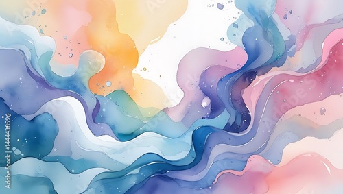 Abstract Watercolor Texture Background in Pastel Colors