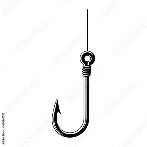 fishing hook on white background