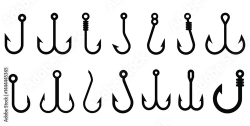 fishing hook vector illustration white background