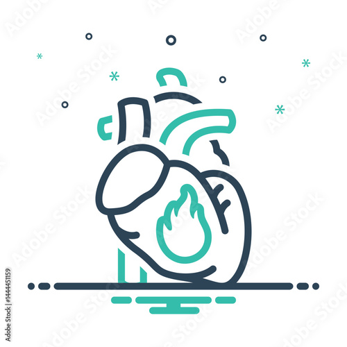 Mix icon for heart burn