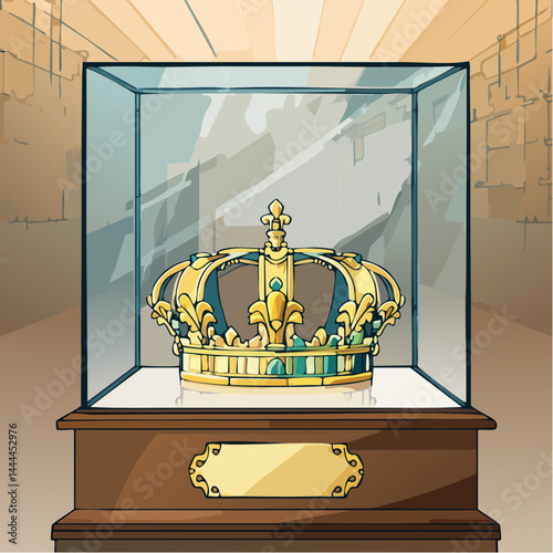 Crown Display Case Museum Exhibit