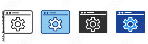 Web Services Icon Multiple Style Vector Collection 