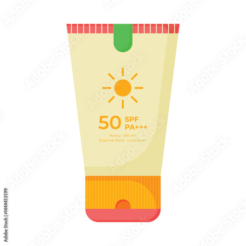 Sunscreen Icon Single Illustration For Summer Vibes