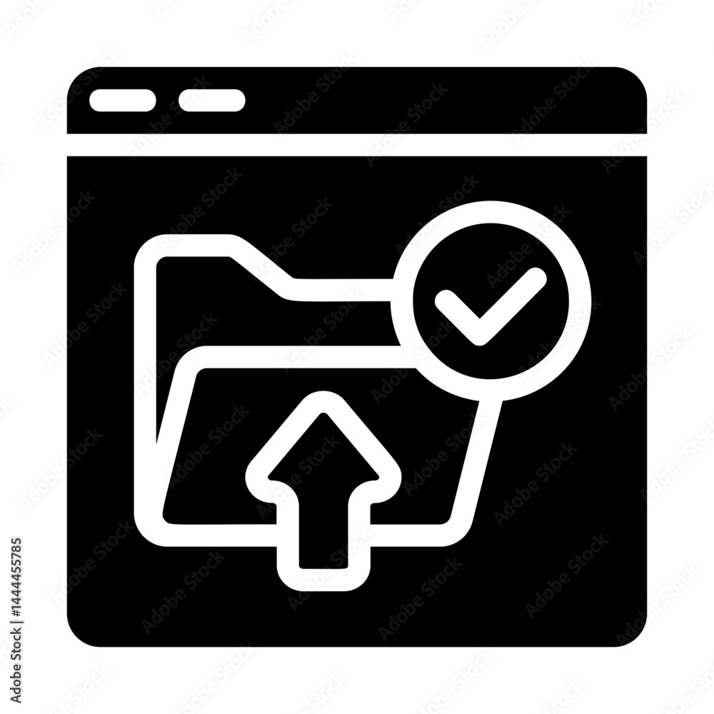 Upload Complete Solid Icon Upload Complete Solid Icon