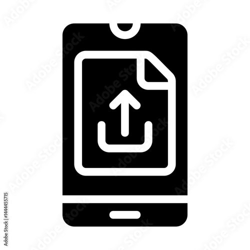 Mobile Upload Solid Icon