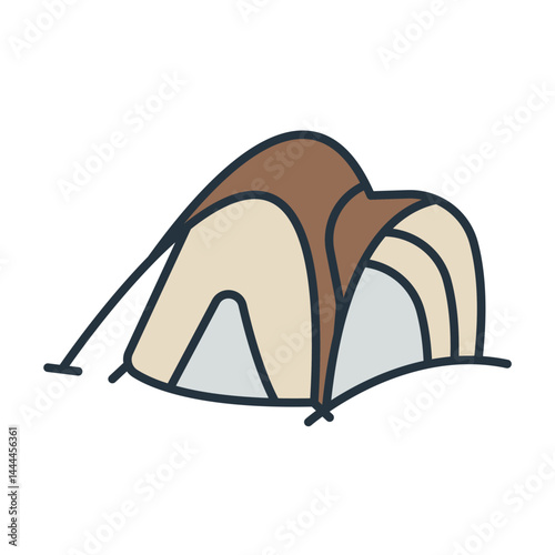 tent icons isolated on White Background. Flat style design