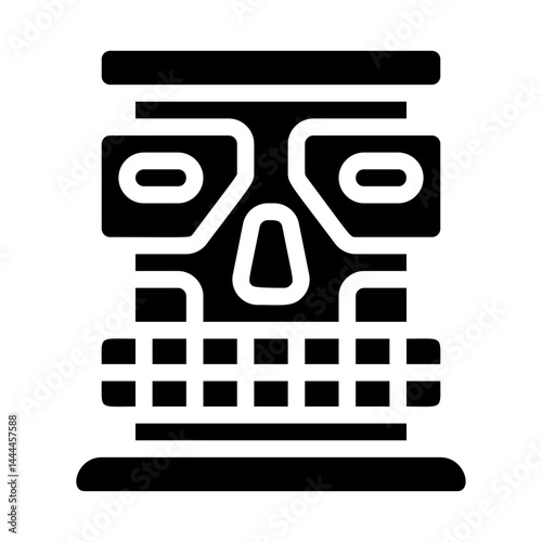 Tribal statue Solid Icon