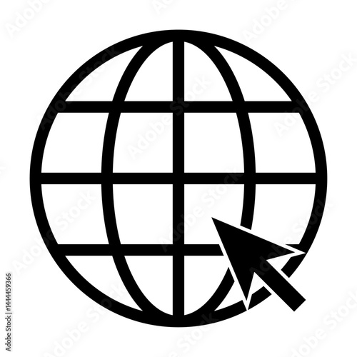 Internet vector flat icon.Go to web sign. for web site design, logo, app, UI. illustration, EPS10.