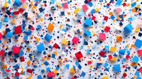 Obraz na płótnie Vibrant Celebration: A Colorful Confetti Explosion w salonie