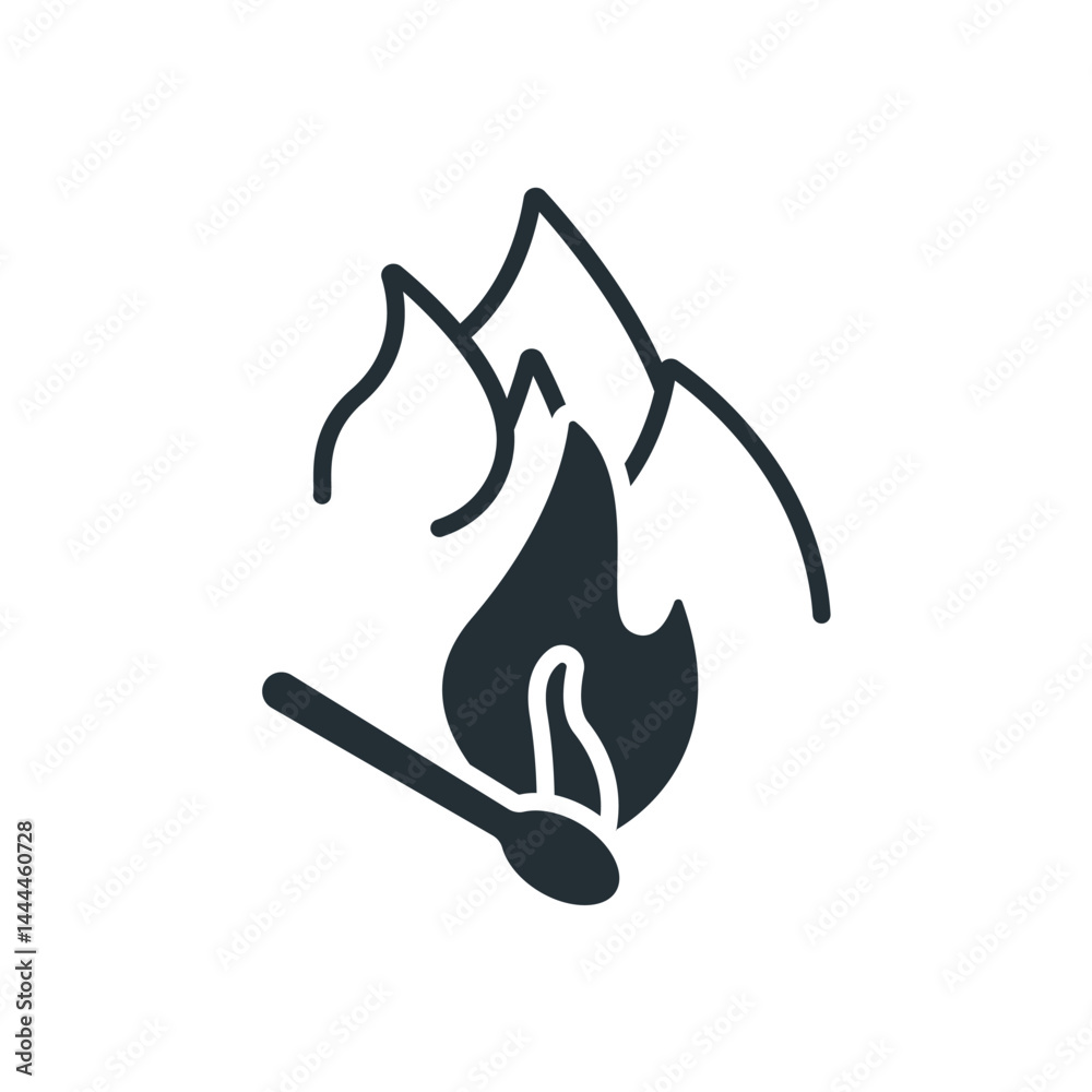 match icons isolated on White Background. Flat style design match icons isolated on White Background. Flat style design