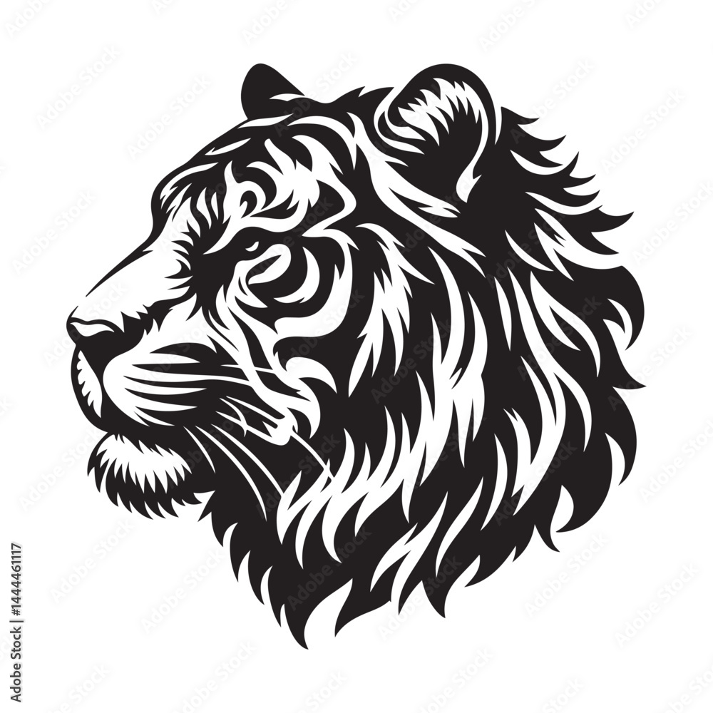 Obraz premium Tiger Head Vector Art