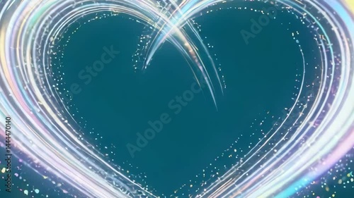 glister modern heart love sign digital background flow motion video