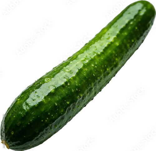 Fresh Green Cucumber Isolated on Transparent Background for Health and Wellness Campaigns