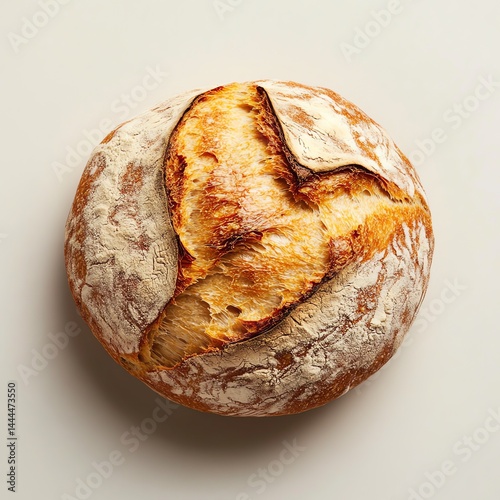 Wallpaper Mural Fresh, crusty sourdough bread isolated on a clean white background. Perfect for food blogs, bakeries, ads, and packaging. High-quality, natural, and appetizing Torontodigital.ca