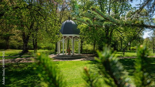 Photography Pavilion of mineral water spring Alexandra - small spa town Marianske Lazne (Mar