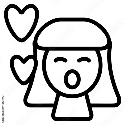 Happy Mom Line Icon