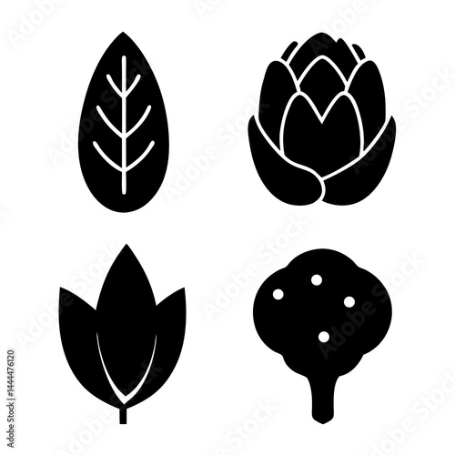 Minimalist Vegetable Icons Set