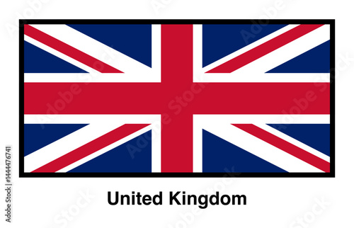 United Kingdom flag vector isolated on transparent background