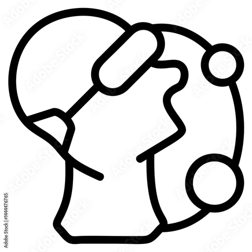 Head Movement Line Icon